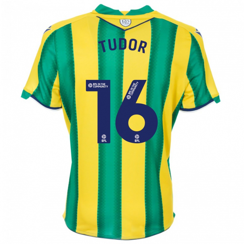 ילדים סופי טיודור #16 צהוב ירוק הרחק ג'רזי 2025/26 חולצה קצרה