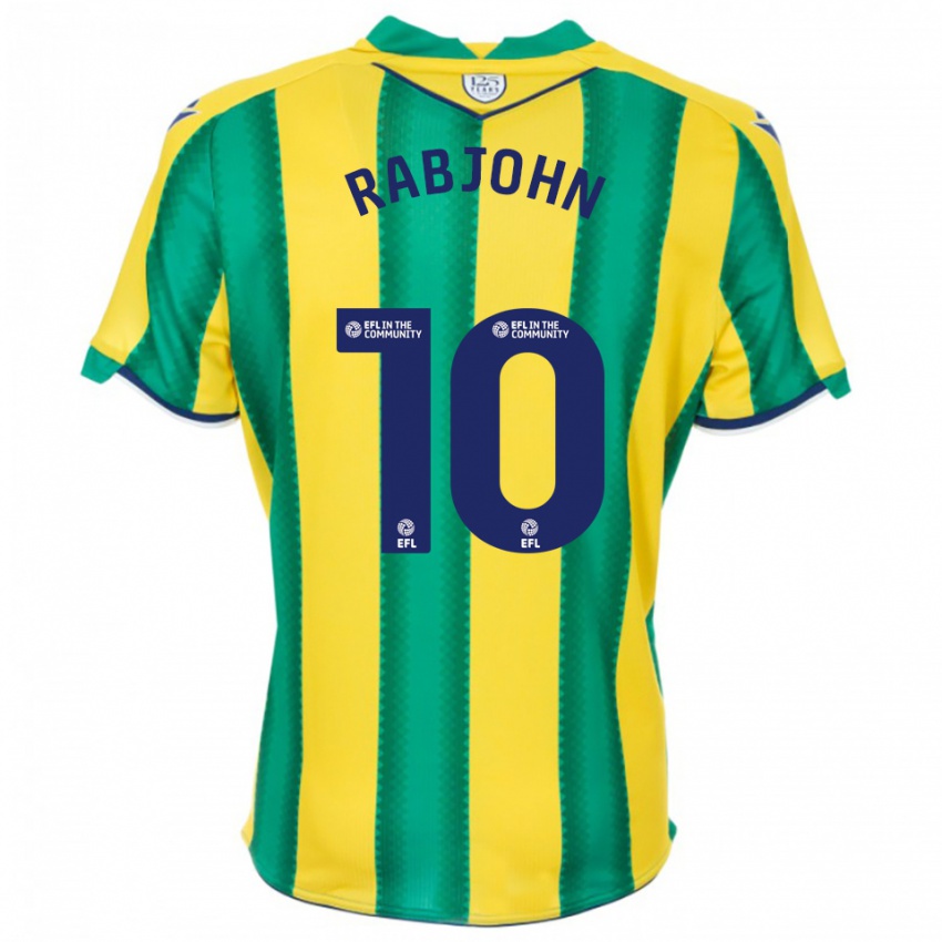 ילדים אוליביה רבג'ון #10 צהוב ירוק הרחק ג'רזי 2025/26 חולצה קצרה