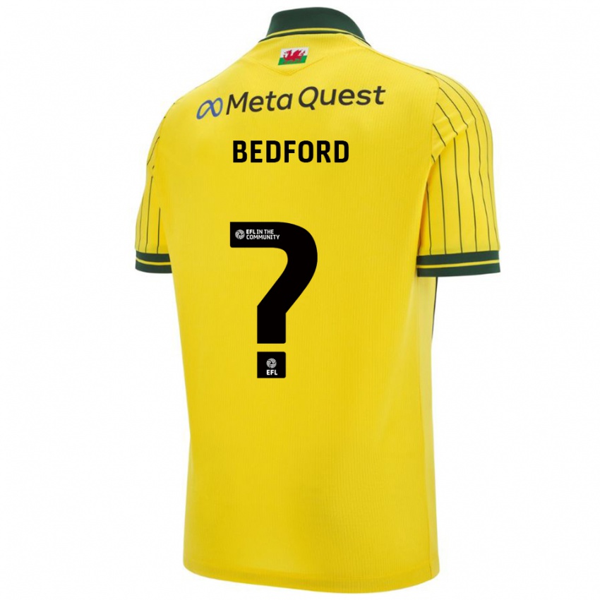 ילדים Casey Bedford #0 צהוב ירוק הרחק ג'רזי 2025/26 חולצה קצרה