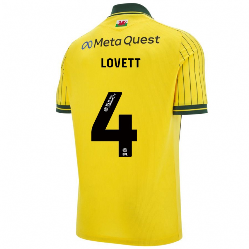 ילדים ארין לובט #4 צהוב ירוק הרחק ג'רזי 2025/26 חולצה קצרה