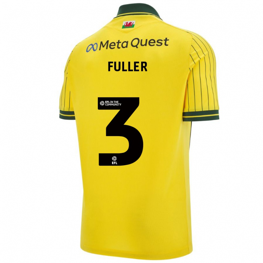 ילדים Olivia Fuller #3 צהוב ירוק הרחק ג'רזי 2025/26 חולצה קצרה