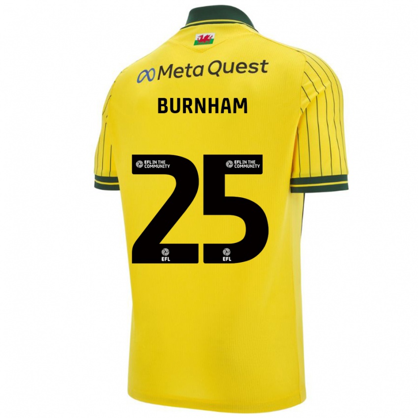 ילדים Emma Burnham #25 צהוב ירוק הרחק ג'רזי 2025/26 חולצה קצרה