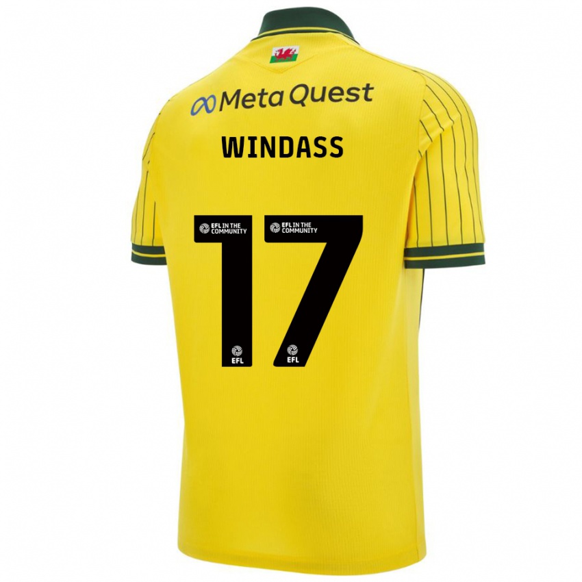 ילדים ג'וש ווינדאס #17 צהוב ירוק הרחק ג'רזי 2025/26 חולצה קצרה