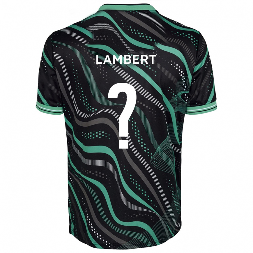 ילדים Lewis Lambert #0 שחור ירוק הרחק ג'רזי 2025/26 חולצה קצרה