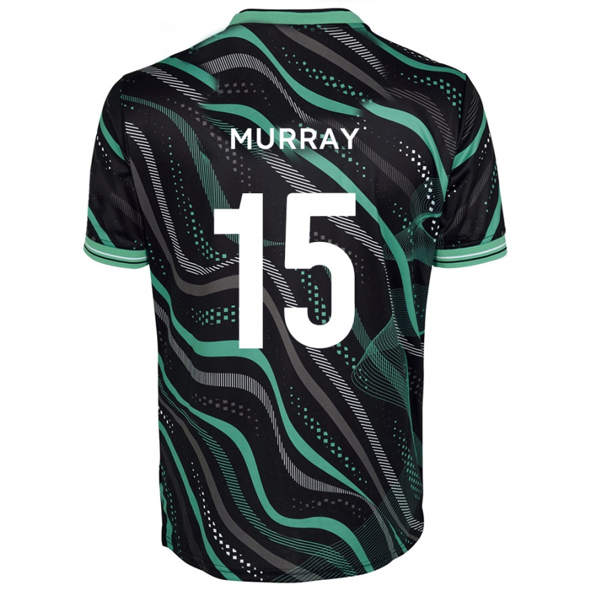 ילדים Sam Murray #15 שחור ירוק הרחק ג'רזי 2025/26 חולצה קצרה