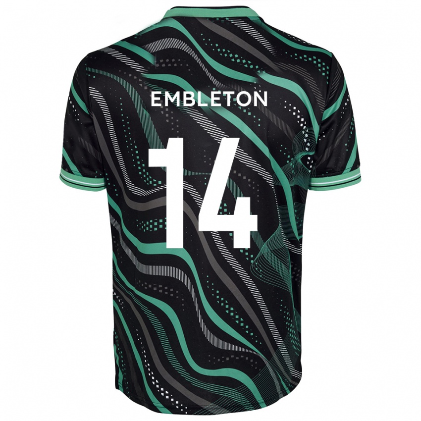 ילדים אליוט אמבלטון #14 שחור ירוק הרחק ג'רזי 2025/26 חולצה קצרה