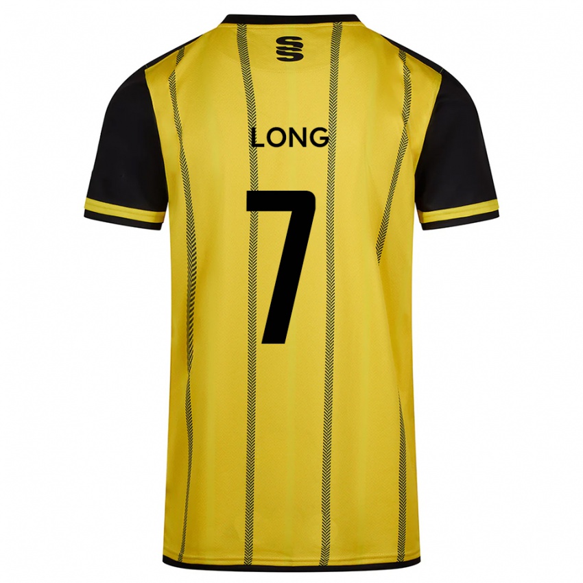 ילדים Rhys Long #7 צהוב שחור הרחק ג'רזי 2025/26 חולצה קצרה