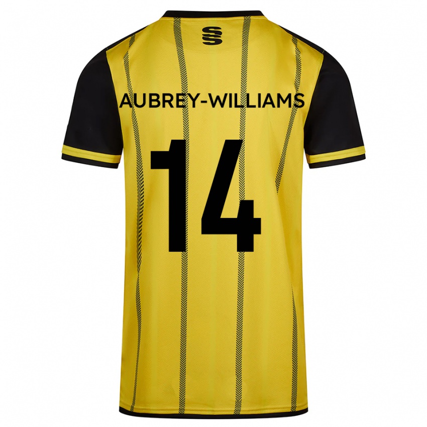 ילדים הריסון אוברי-וויליאמס #14 צהוב שחור הרחק ג'רזי 2025/26 חולצה קצרה