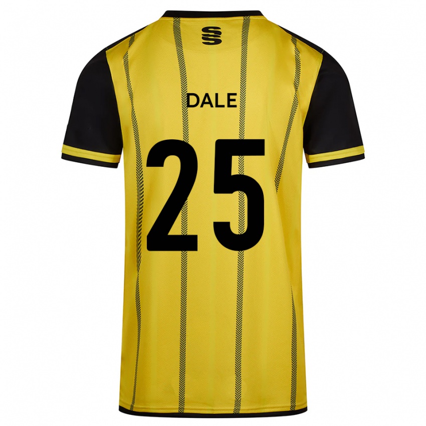ילדים Natasha Dale #25 צהוב שחור הרחק ג'רזי 2025/26 חולצה קצרה