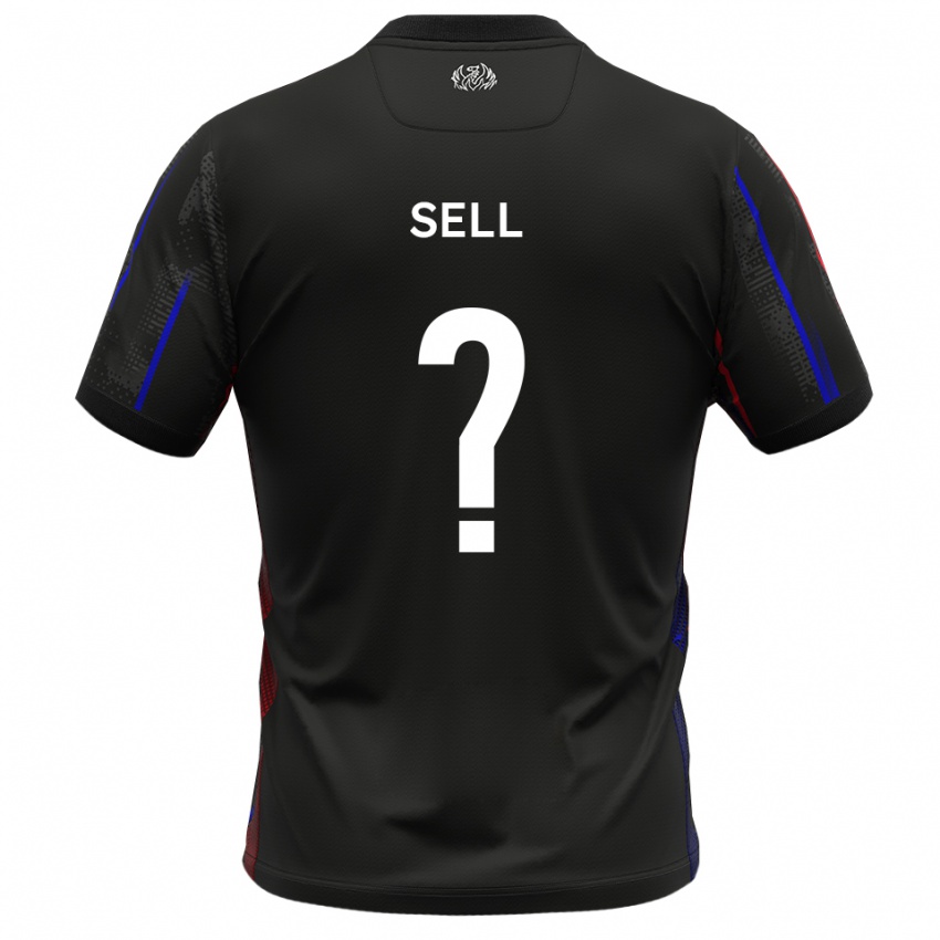 ילדים Charlie Sell #0 שחור אדום הרחק ג'רזי 2025/26 חולצה קצרה