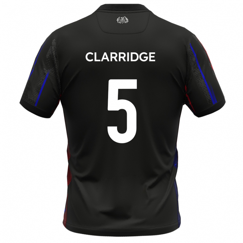 ילדים ג׳יימס אנדרו קלארידג׳ #5 שחור אדום הרחק ג'רזי 2025/26 חולצה קצרה
