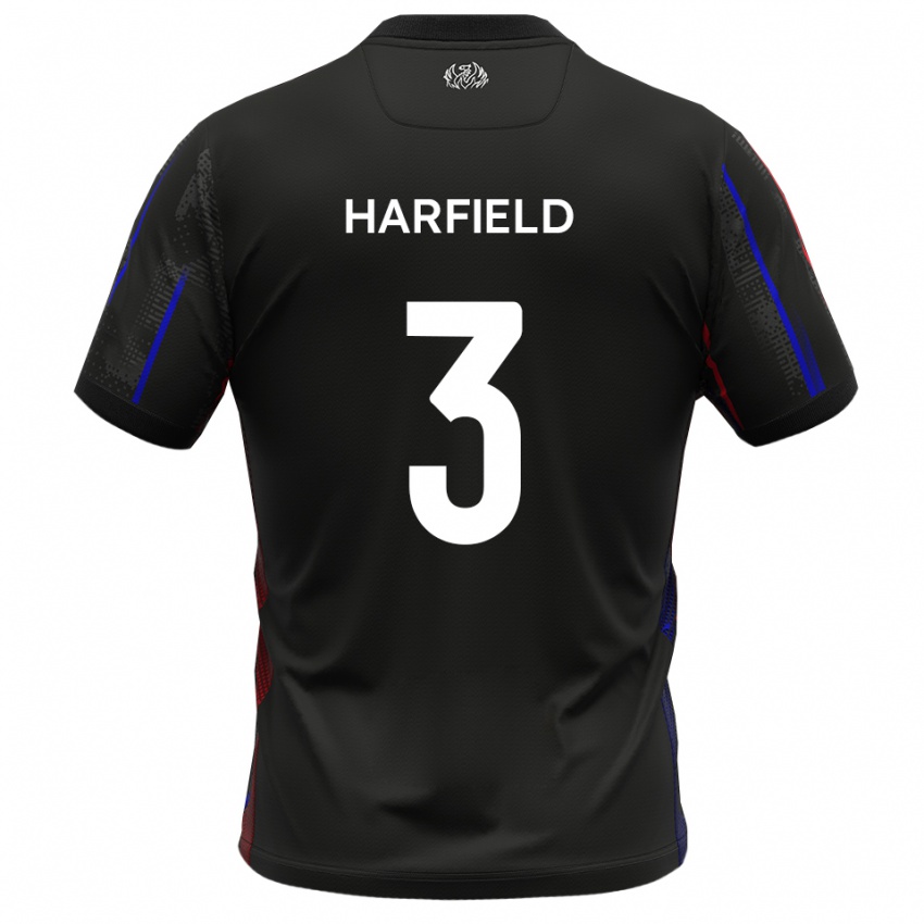 ילדים אולי הרפילד #3 שחור אדום הרחק ג'רזי 2025/26 חולצה קצרה