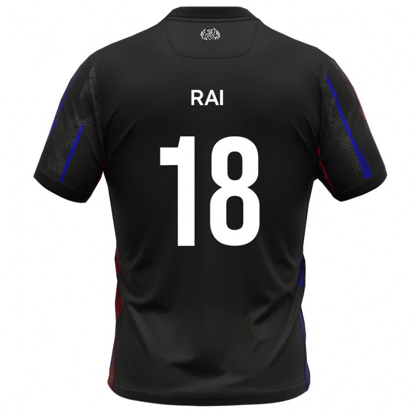 ילדים Kiban Rai #18 שחור אדום הרחק ג'רזי 2025/26 חולצה קצרה