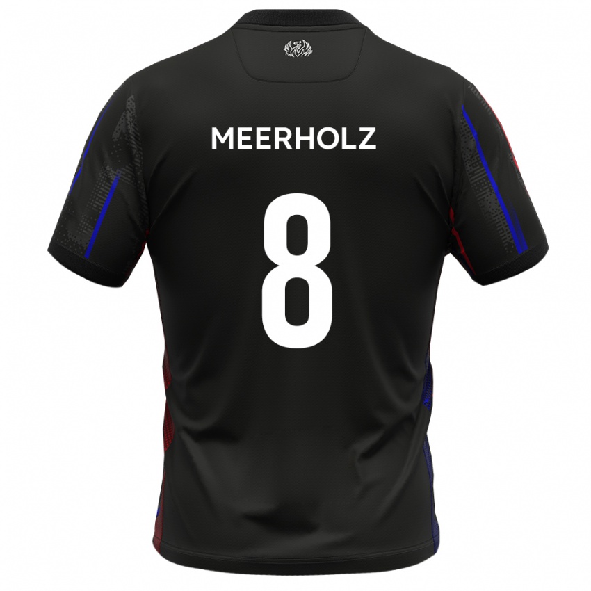 ילדים ג'ד מירהולץ #8 שחור אדום הרחק ג'רזי 2025/26 חולצה קצרה