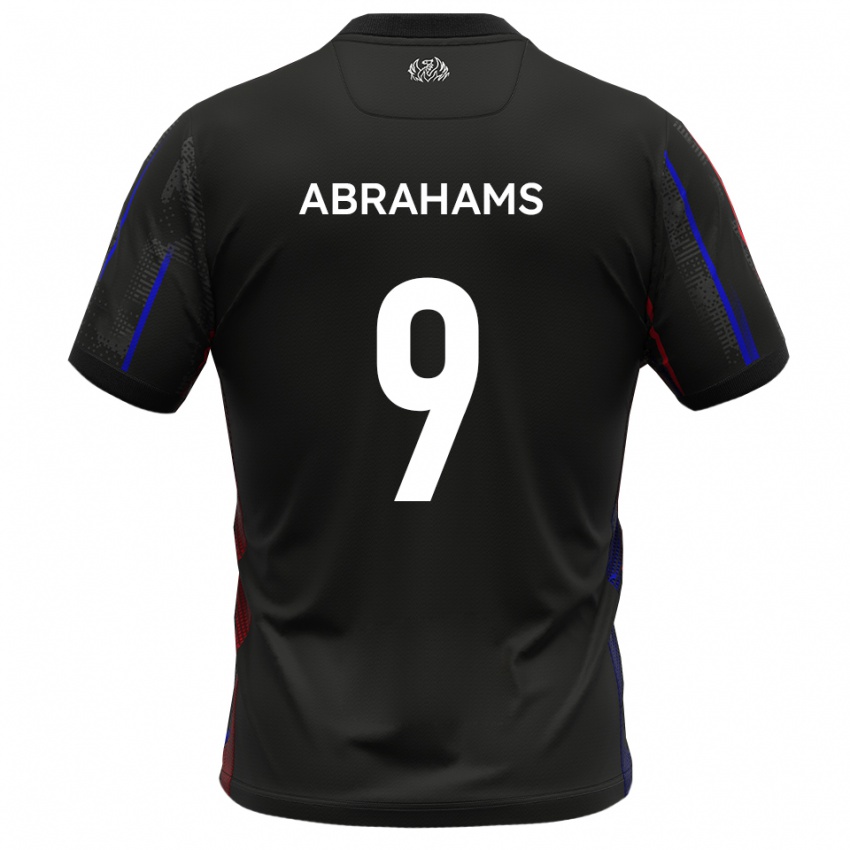 ילדים טריסטן אברהמס #9 שחור אדום הרחק ג'רזי 2025/26 חולצה קצרה