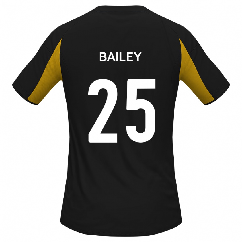 ילדים Joel Bailey #25 שחור צהוב הרחק ג'רזי 2025/26 חולצה קצרה