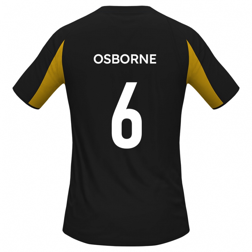 ילדים אליוט אוסבורן #6 שחור צהוב הרחק ג'רזי 2025/26 חולצה קצרה