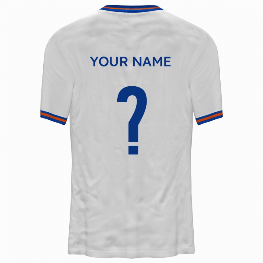 ילדים השם שלך #0 לבן כחול הרחק ג'רזי 2025/26 חולצה קצרה