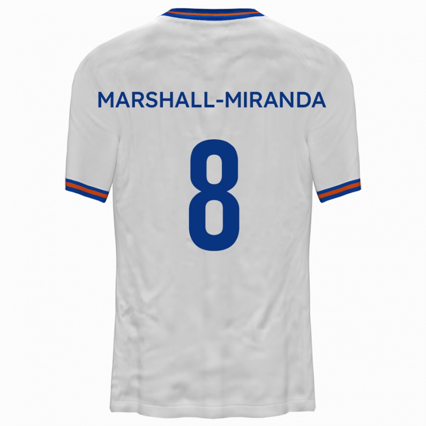 ילדים מרלי מרשל-מירנדה #8 לבן כחול הרחק ג'רזי 2025/26 חולצה קצרה