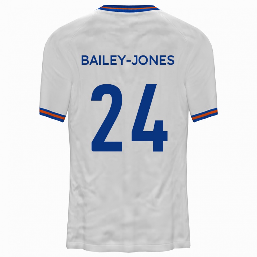 ילדים William Bailey-Jones #24 לבן כחול הרחק ג'רזי 2025/26 חולצה קצרה