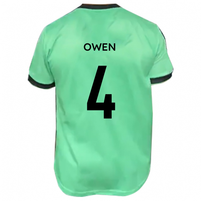 ילדים Nathaniel Owen #4 טורקיז שחור הרחק ג'רזי 2025/26 חולצה קצרה