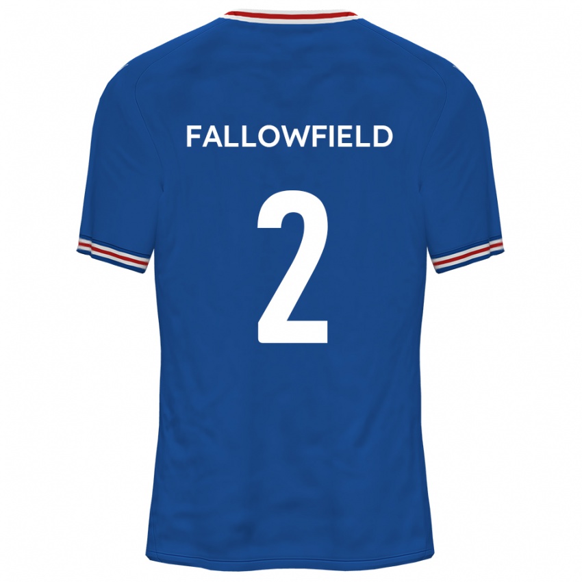 ילדים ראיין פאלופילד #2 כחול דודג'ר הרחק ג'רזי 2025/26 חולצה קצרה