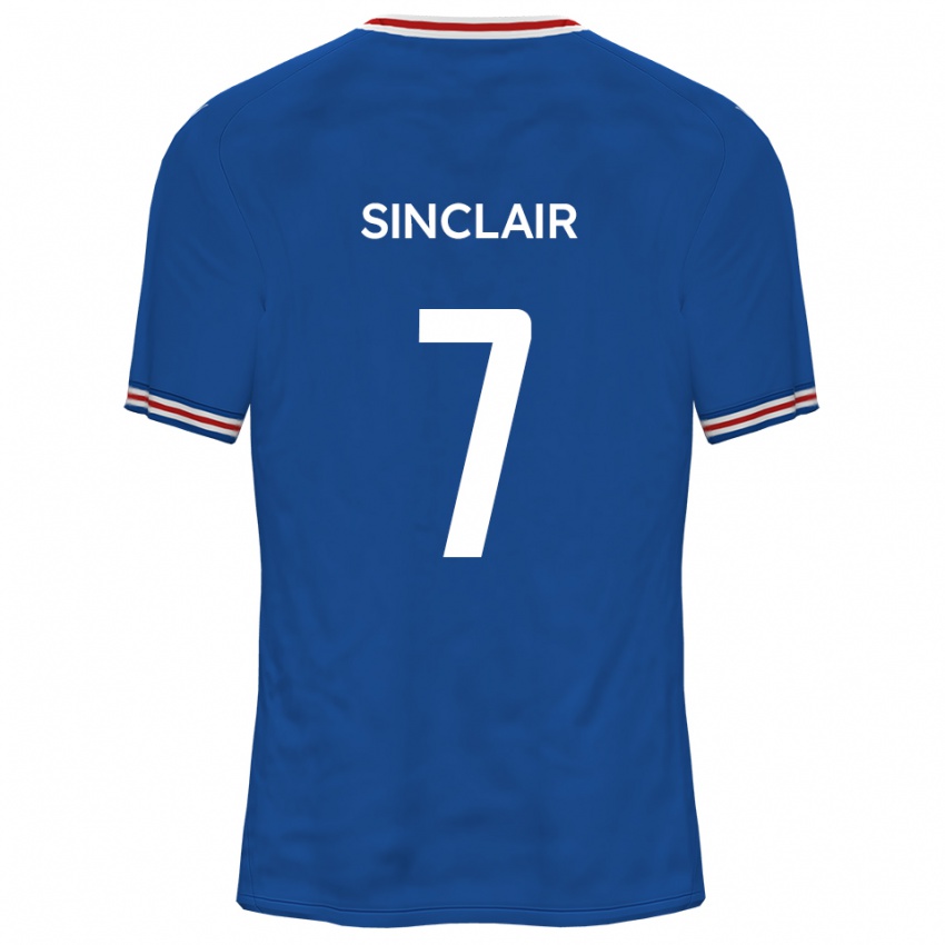 ילדים טייריס סינקלייר #7 כחול דודג'ר הרחק ג'רזי 2025/26 חולצה קצרה