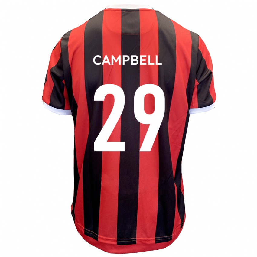 ילדים טהבון קמפבל #29 אדום שחור הרחק ג'רזי 2025/26 חולצה קצרה