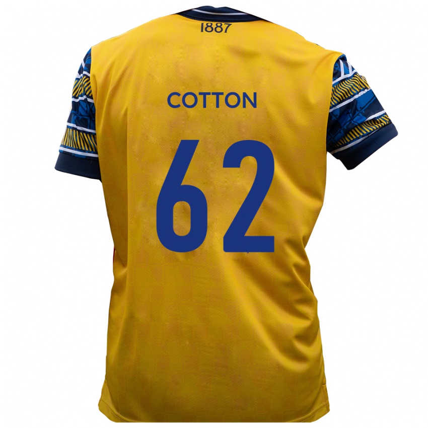 ילדים Bailey Cotton #62 צהוב שחור הרחק ג'רזי 2025/26 חולצה קצרה