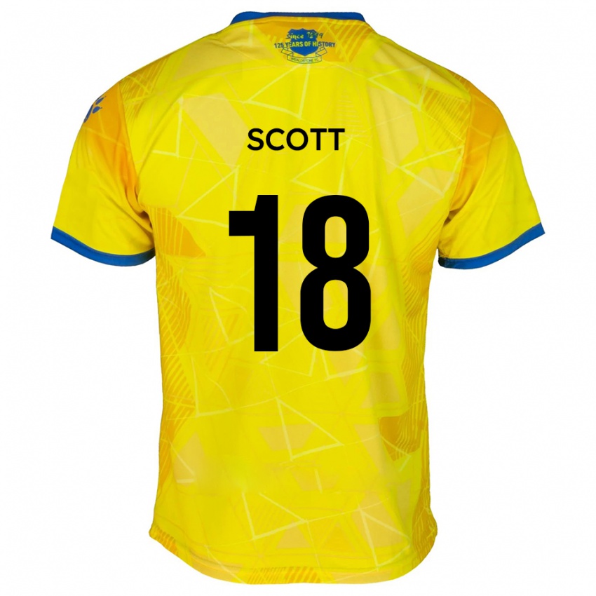 ילדים Christian Scott #18 צהוב כחול הרחק ג'רזי 2025/26 חולצה קצרה