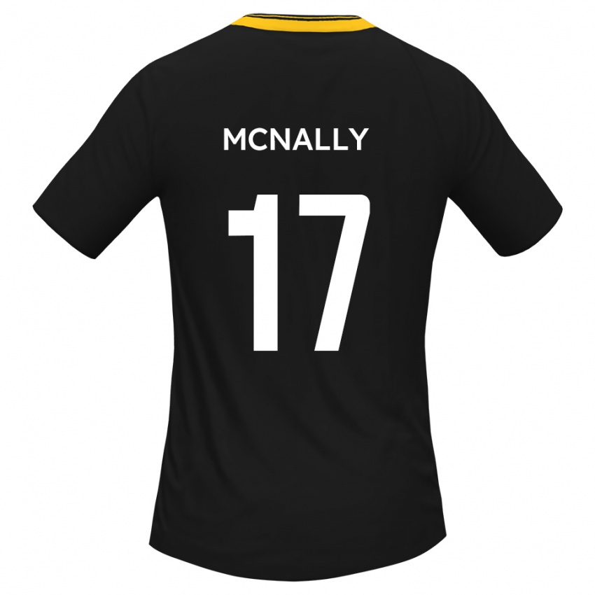 ילדים Jordan Mcnally #17 שחור צהוב הרחק ג'רזי 2025/26 חולצה קצרה