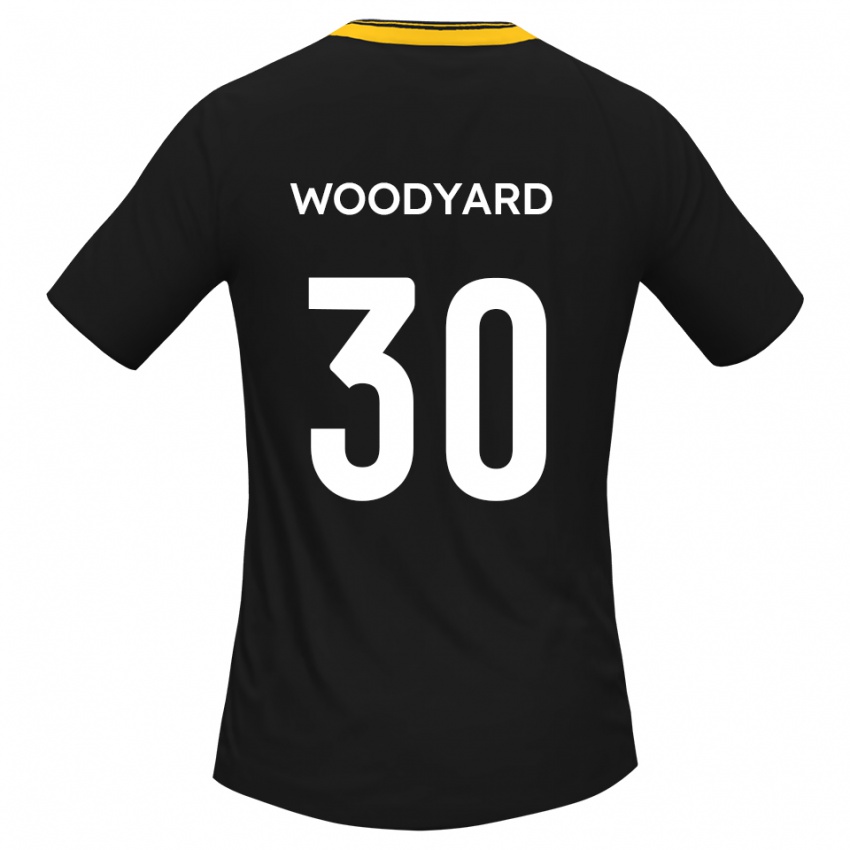 ילדים אלכס וודיארד #30 שחור צהוב הרחק ג'רזי 2025/26 חולצה קצרה