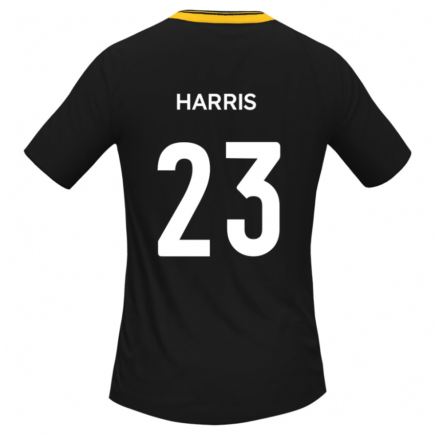 ילדים ג'יידן האריס #23 שחור צהוב הרחק ג'רזי 2025/26 חולצה קצרה
