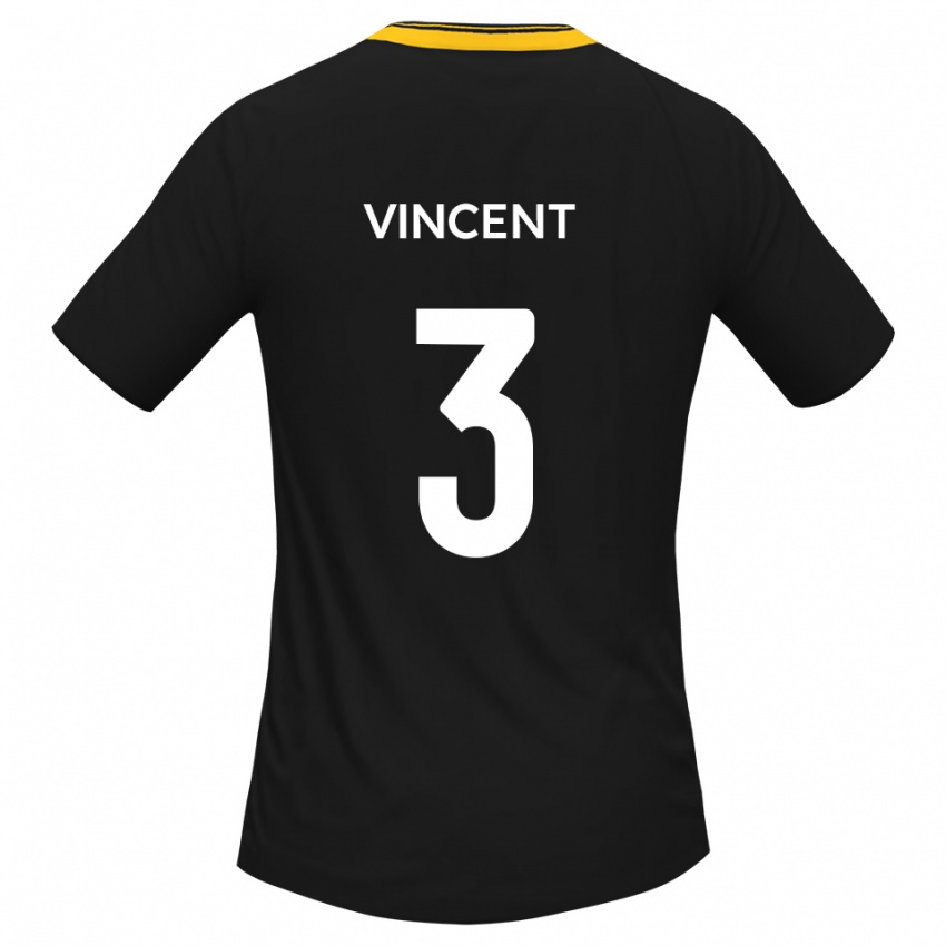 ילדים ליאם אנדי וינסנט #3 שחור צהוב הרחק ג'רזי 2025/26 חולצה קצרה