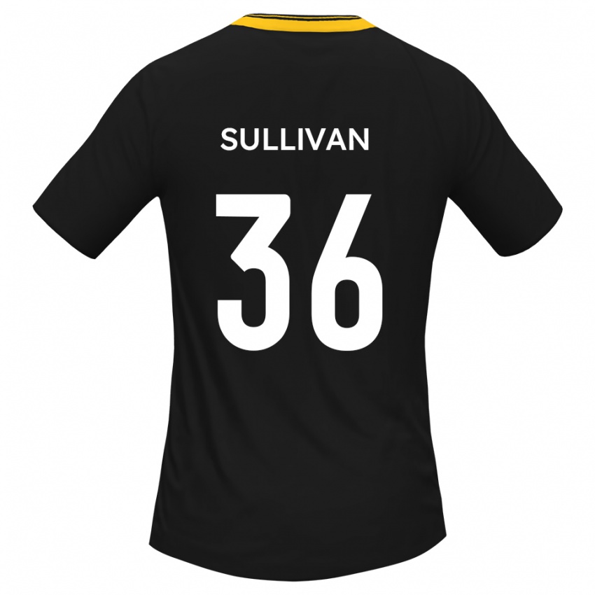 ילדים קמרון סאליבן #36 שחור צהוב הרחק ג'רזי 2025/26 חולצה קצרה