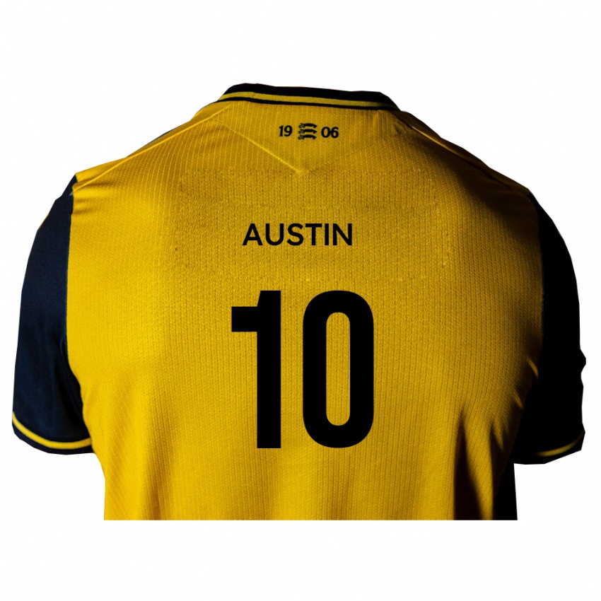 ילדים סם אוסטין #10 צהוב שחור הרחק ג'רזי 2025/26 חולצה קצרה