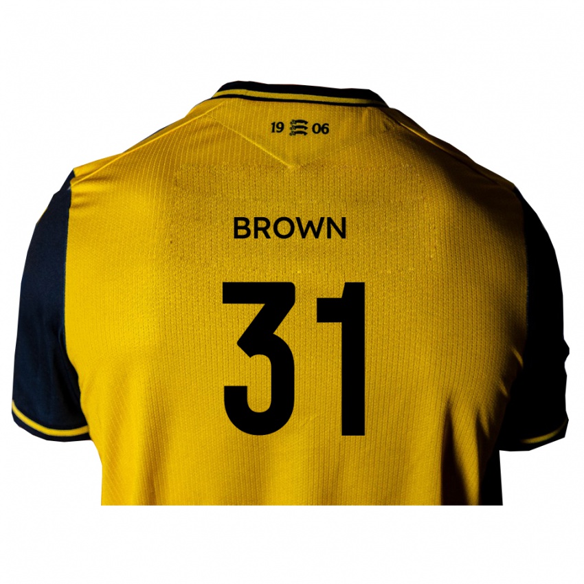 ילדים Charlie Brown #31 צהוב שחור הרחק ג'רזי 2025/26 חולצה קצרה