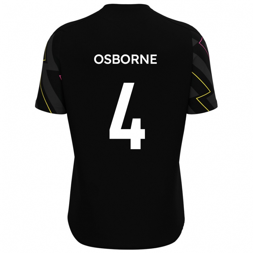 ילדים ג׳יימי אוסבורן #4 שחור אפור הרחק ג'רזי 2025/26 חולצה קצרה