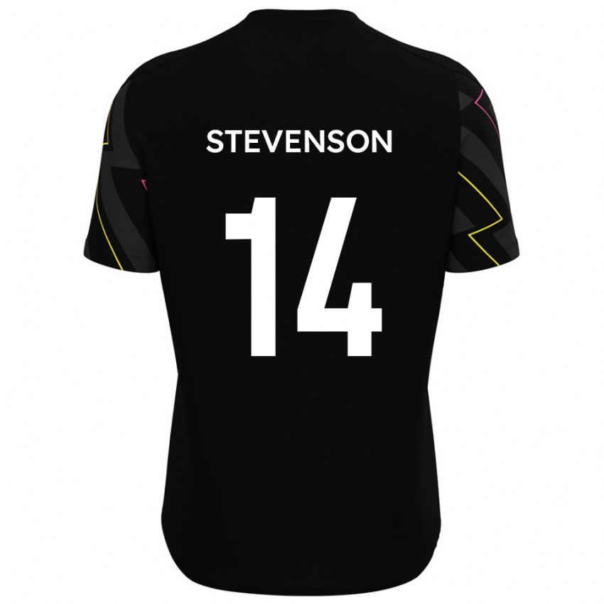 ילדים בראדלי סטיבנסון #14 שחור אפור הרחק ג'רזי 2025/26 חולצה קצרה