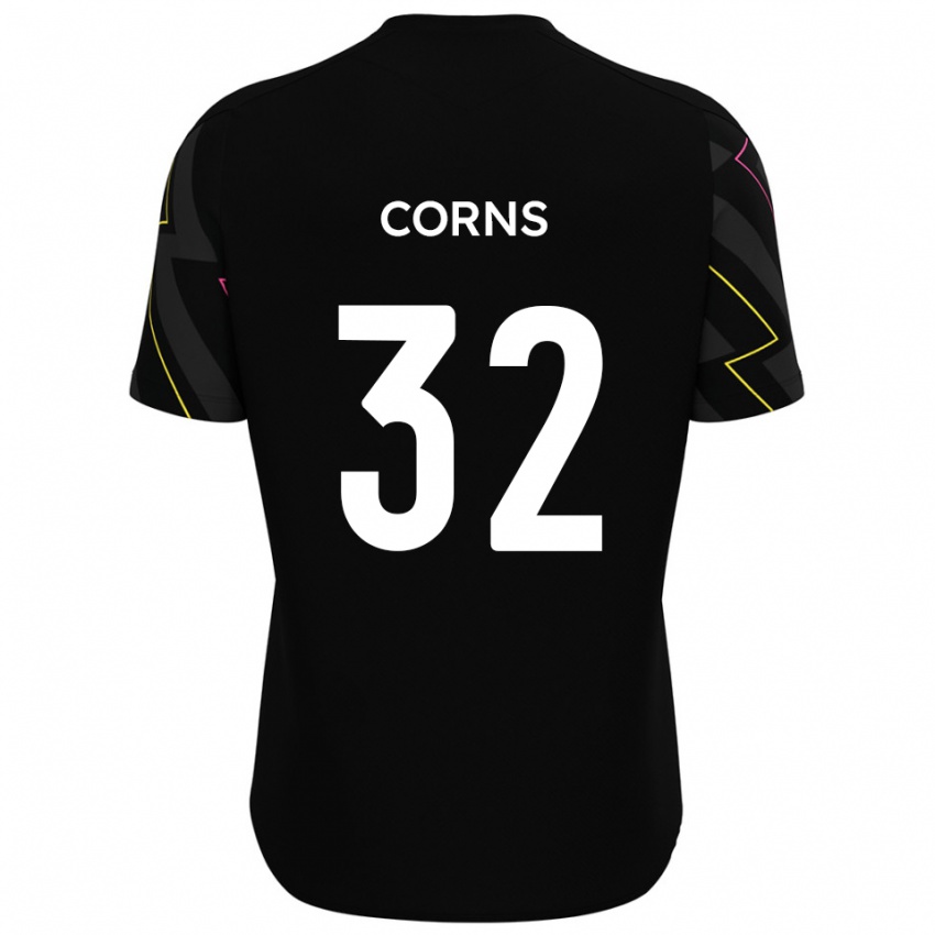 ילדים Billy Corns #32 שחור אפור הרחק ג'רזי 2025/26 חולצה קצרה