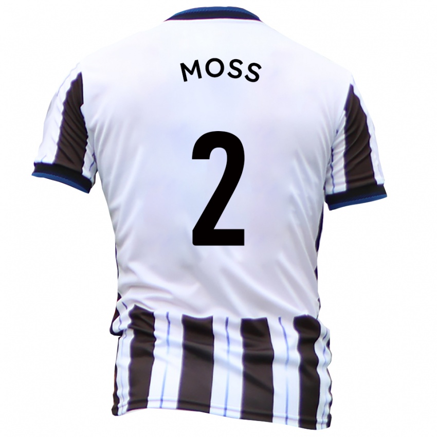 ילדים Dan Moss #2 לבן שחור הרחק ג'רזי 2025/26 חולצה קצרה