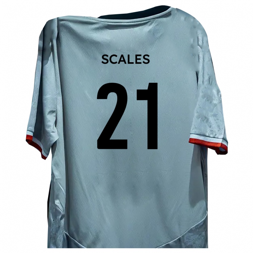 ילדים אלפי מארלו סקיילס #21 לבן שחור הרחק ג'רזי 2025/26 חולצה קצרה