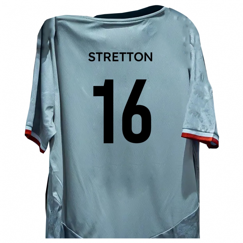 ילדים ג'ק סטרטון #16 לבן שחור הרחק ג'רזי 2025/26 חולצה קצרה