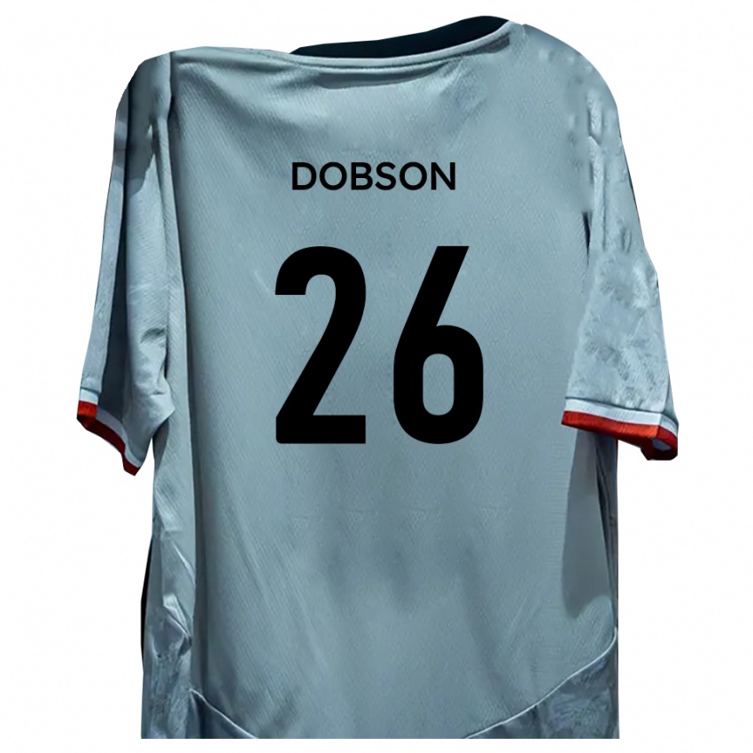 ילדים לנון דובסון #26 לבן שחור הרחק ג'רזי 2025/26 חולצה קצרה