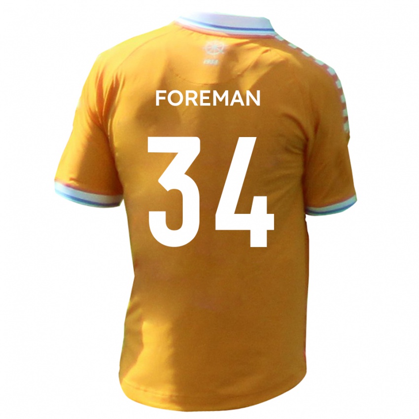 ילדים קיאן פורמן #34 צהוב כחול הרחק ג'רזי 2025/26 חולצה קצרה