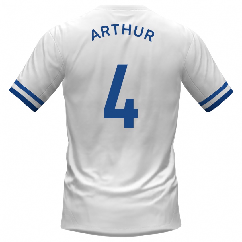 ילדים פסטוס ארתור #4 לבן כחול הרחק ג'רזי 2025/26 חולצה קצרה