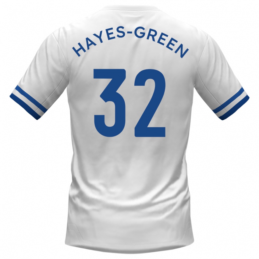 ילדים צ'ארלי הייז-גרין #32 לבן כחול הרחק ג'רזי 2025/26 חולצה קצרה
