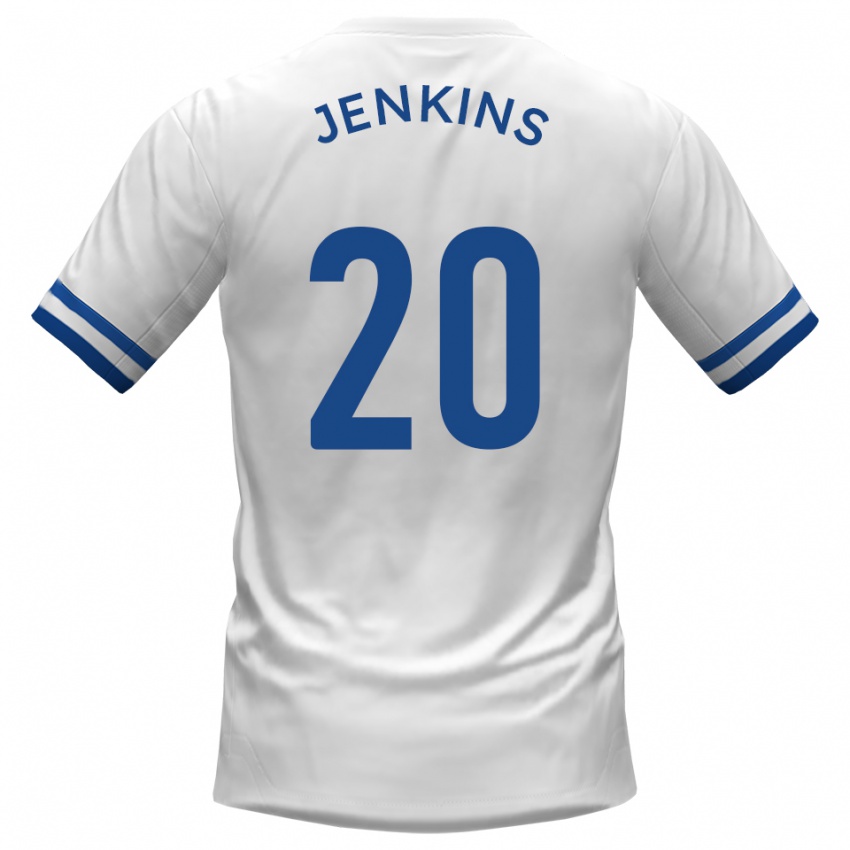 ילדים Jack Jenkins #20 לבן כחול הרחק ג'רזי 2025/26 חולצה קצרה