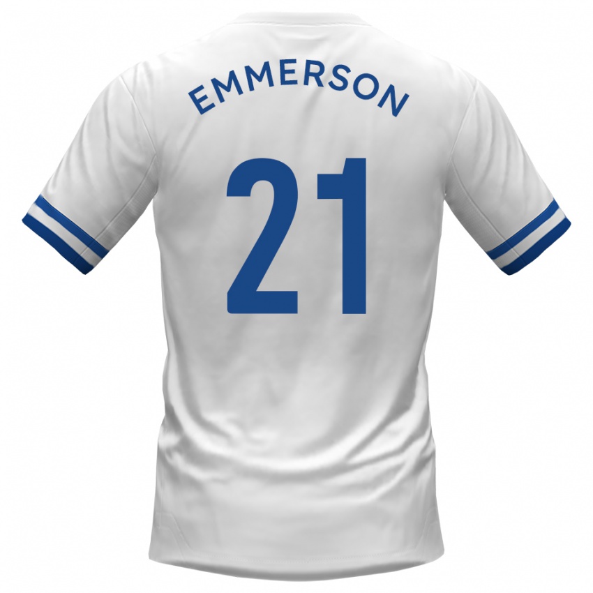 ילדים זאק אמרסון #21 לבן כחול הרחק ג'רזי 2025/26 חולצה קצרה