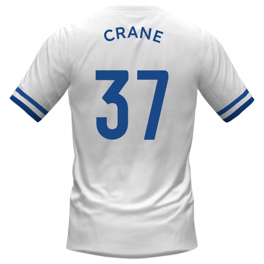 ילדים Nick Crane #37 לבן כחול הרחק ג'רזי 2025/26 חולצה קצרה